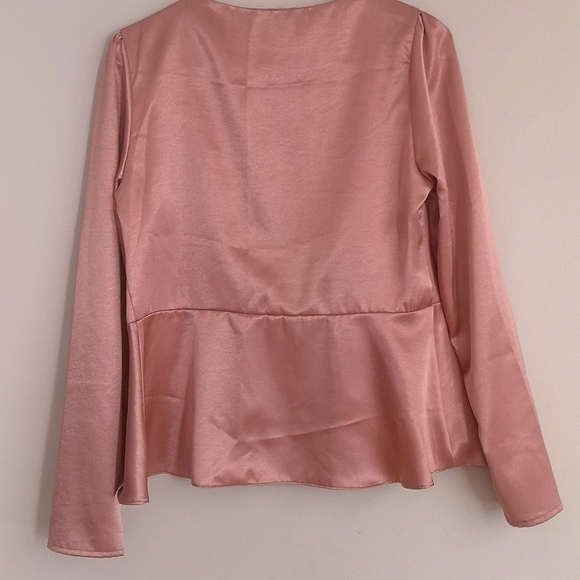 Blush Satin Sexy Top - Picture 2 of 5